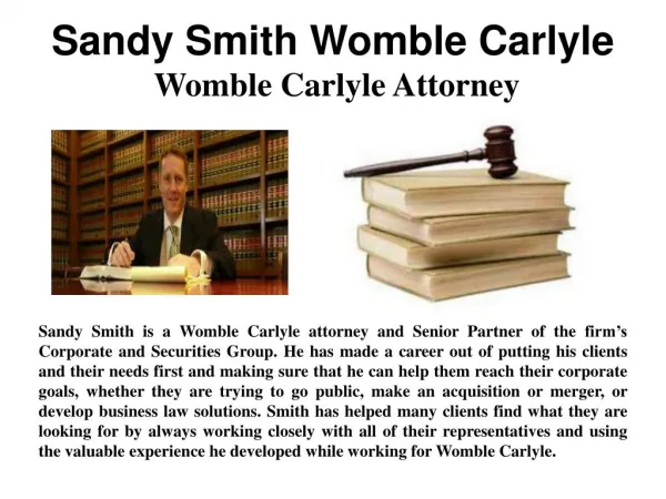 Sandy Smith Womble Carlyle -Womble Carlyle Attorney