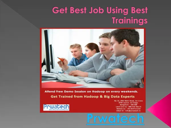 Get Best Job Using Best Trainings