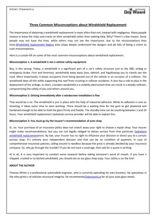 Three Common Misconceptions about Windshield Replacement - slide 1