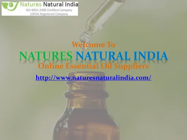 Shop Pure and Natural Essential Oils Online at Natures Natural India