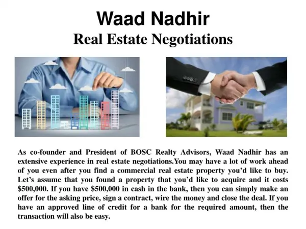Waad Nadhir - Real Estate Negotiations