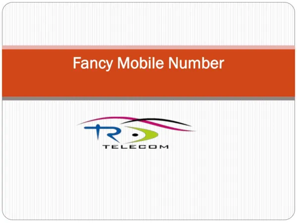 Fancy mobile numbers