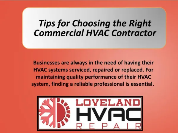 Tips for Choosing the Right Commercial HVAC Contractor