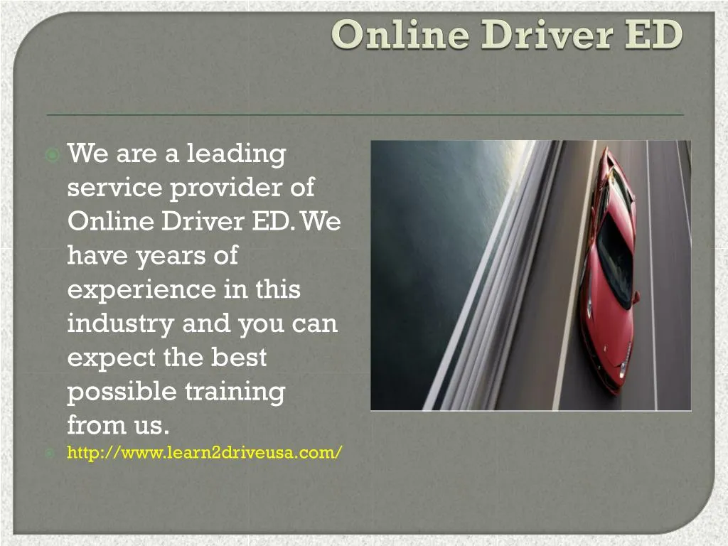 online driver ed