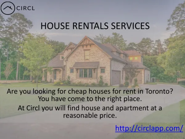 CIRCLAPP - Great House Rental Services in Canada