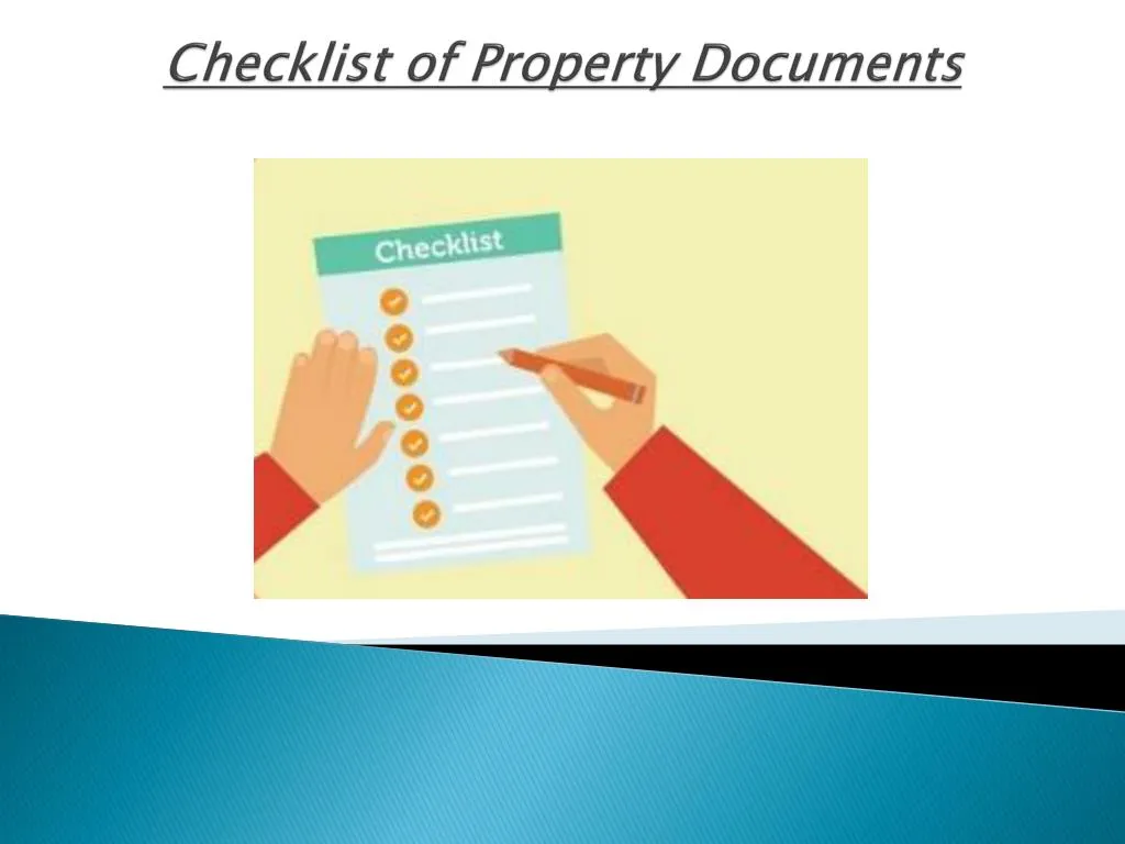 checklist of property documents