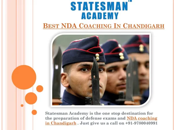 Statesman Academy - TOP NDA Coaching Center in Chandigarh