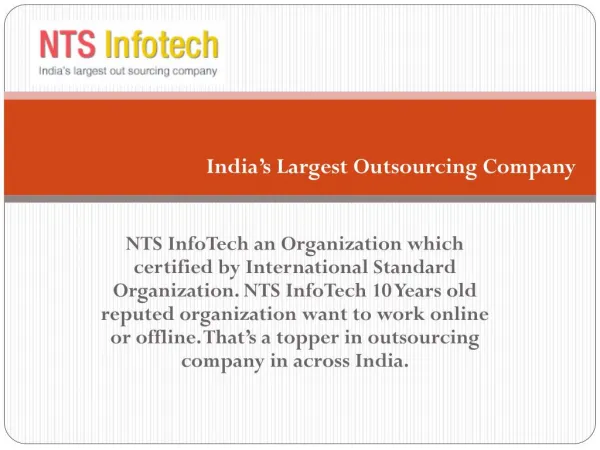 Top Outsourcing Project Company in India