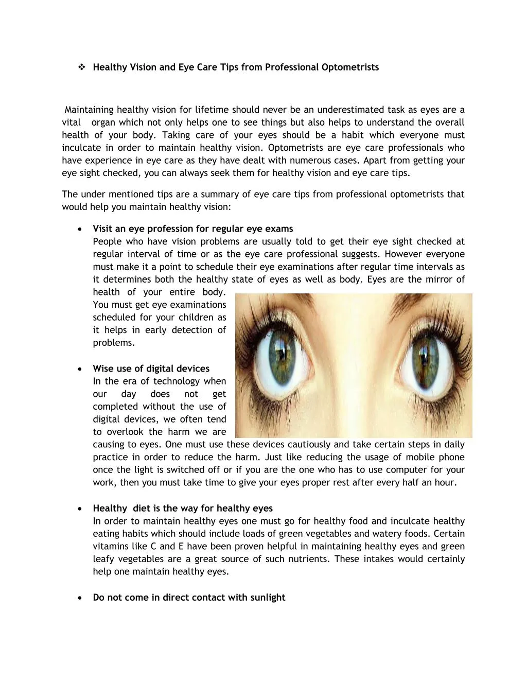 20 Facts on 20/20 Vision - Disha Eye Care
