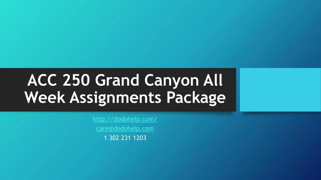 acc 250 grand canyon all week assignments package
