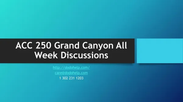 ACC 250 Grand Canyon All Week Discussions