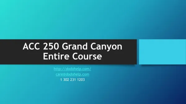 ACC 250 Grand Canyon Entire Course