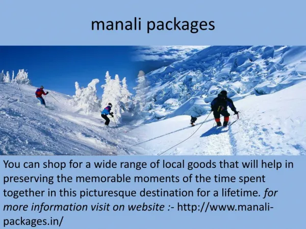 Delhi To Manali Packages