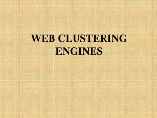 Web clustering Engines - slide 1