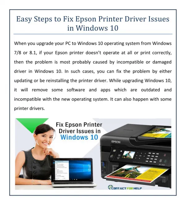 Easy Steps to Fix Epson Printer Driver Issues in Windows 10