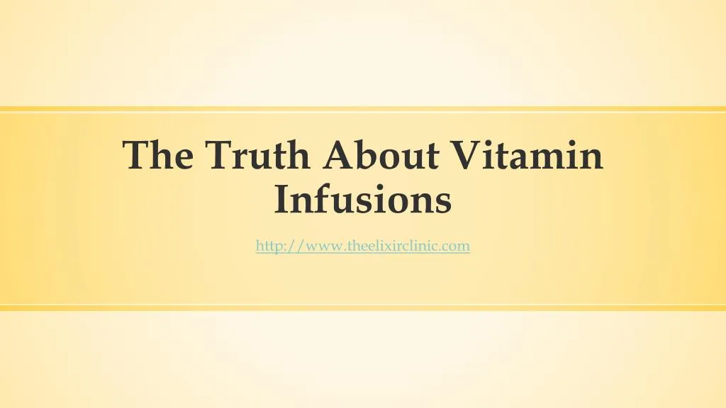 the truth about vitamin infusions