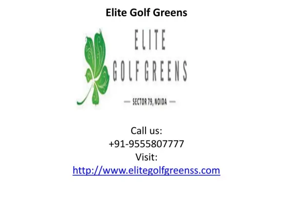 Elite Golf Greens modern feature and facilities