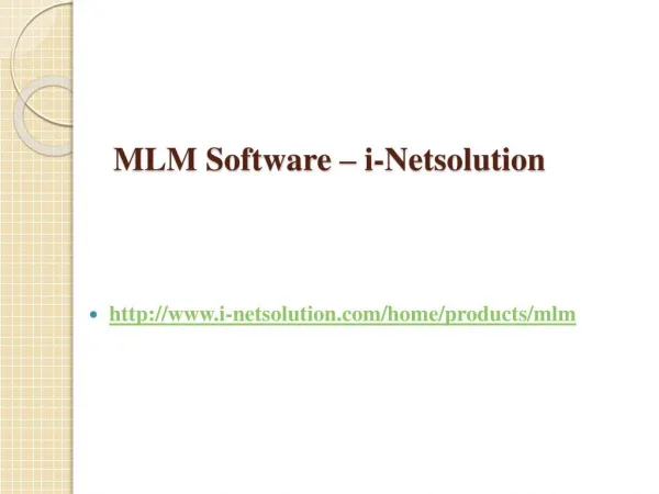MLM Software – i-Netsolution