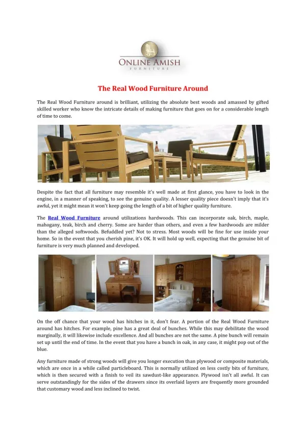The Real Wood Furniture Around