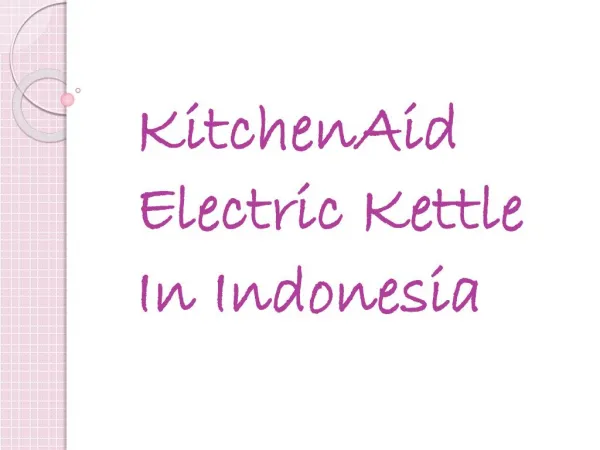 KitchenAid Electric Kettle in Indonesia