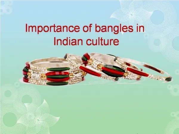 A bangle is a standout amongst the most vital decorations that an Indian lady wears. For wedded ladies, bangles hold an