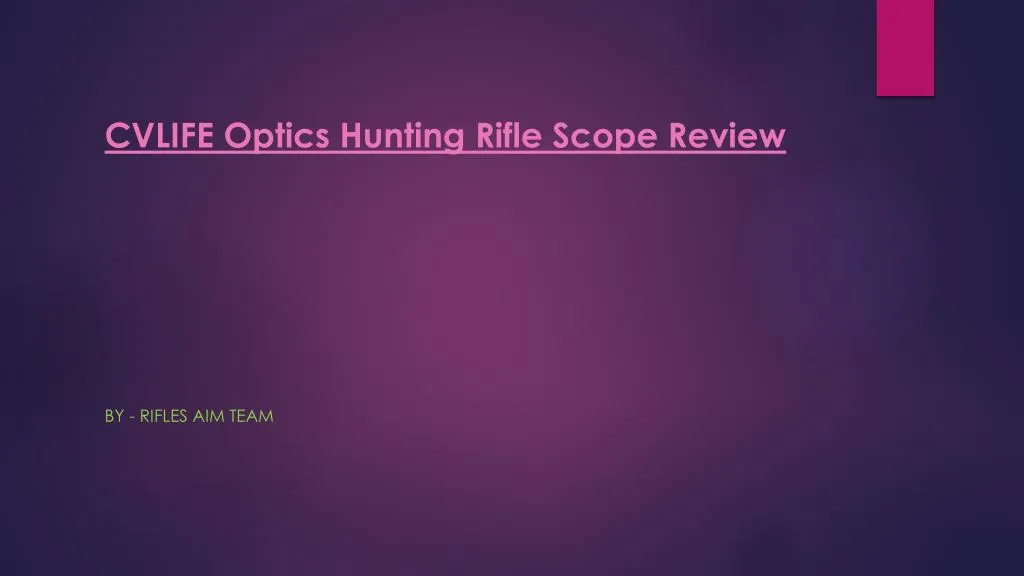 cvlife optics hunting rifle scope review