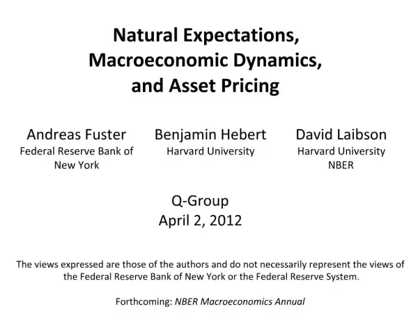 Natural Expectations, Macroeconomic Dynamics, and Asset Pricing