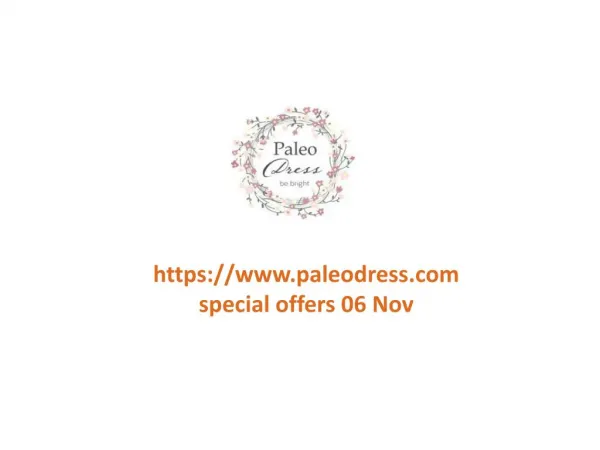 www.paleodress.com special offers 06 Nov