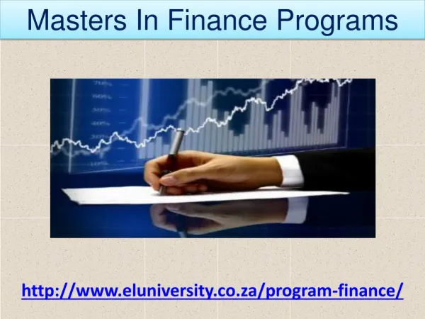 Masters In Finance Programs