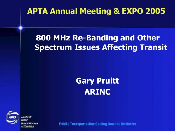APTA Annual Meeting EXPO 2005