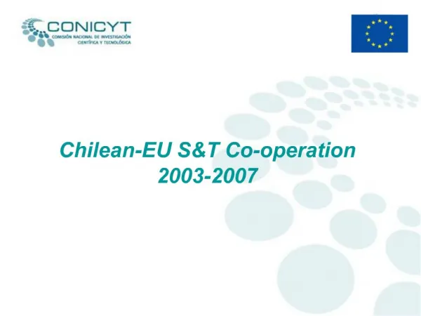 Chilean-EU ST Co-operation 2003-2007