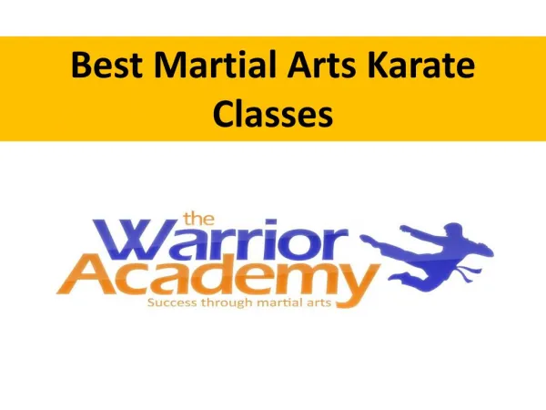 Best Martial Arts Karate Classes