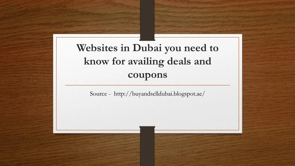 websites in dubai you need to know for availing deals and coupons