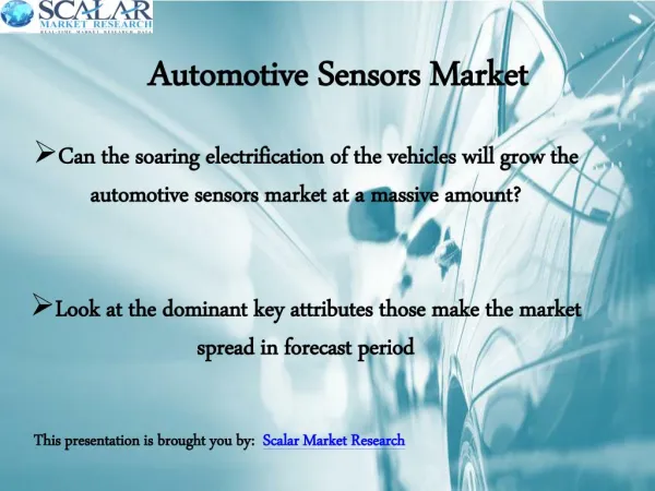 Analysis of Automotive Sensors Market