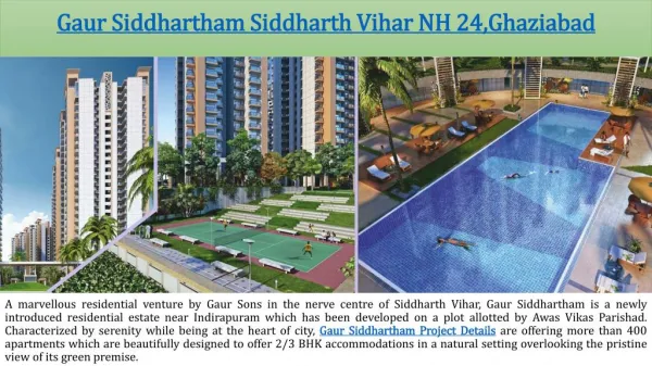 Gaur Siddhartham Beautiful Flats in Ghaziabad