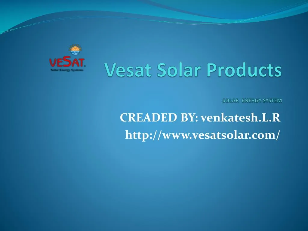 vesat solar products solar energy system