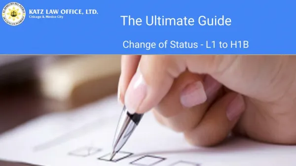 The Ultimate Guide to Change of Status from L1 to H1B