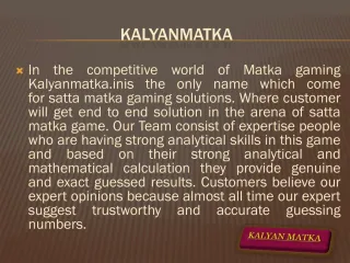 Fix Satta Matka Number - slide 1