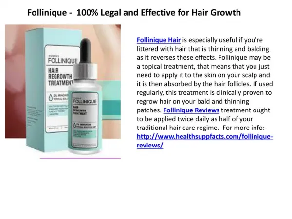 Follinique - 100% Legal and Effective for Hair Growth