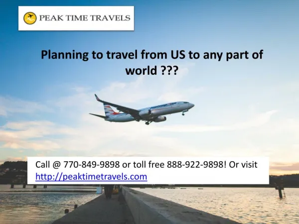 Planning to travel from US to any part of world???