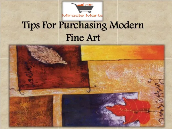 Tips For Purchasing Modern Fine Art