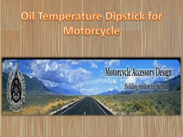 Oil Temperature Dipstick for Motorcycle