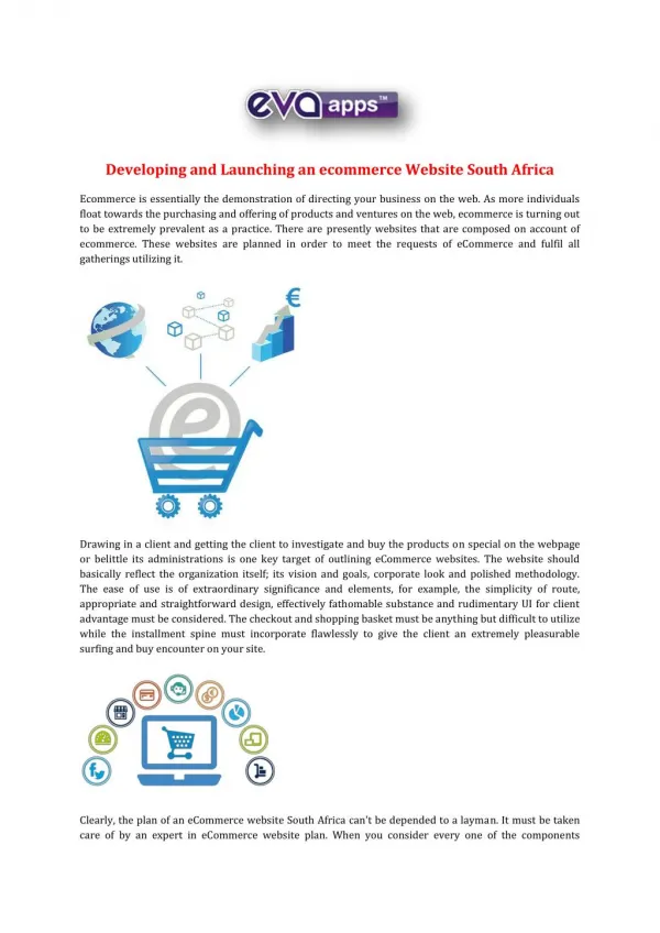 Developing and Launching an ecommerce Website South Africa
