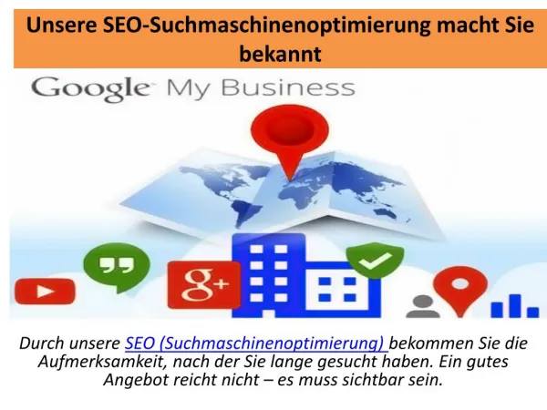 unsere seo suchmaschinenoptimierung macht sie bekannt