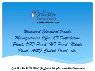 PPT - electrical control panel manufacturing company PowerPoint
