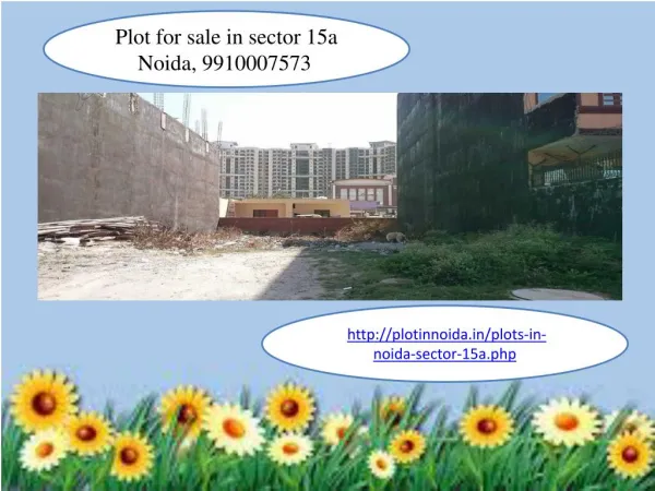 Plot in Noida sector 15a, Plot for sale in sector 15a Noida, 9910007573