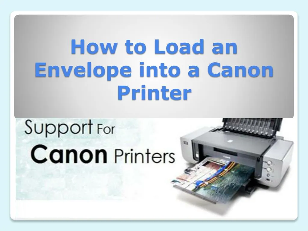 how to load an envelope into a canon printer