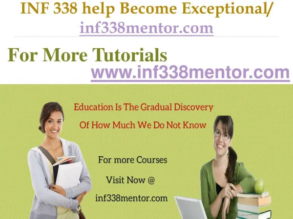 INF 338 help Become Exceptional / inf338mentor.com