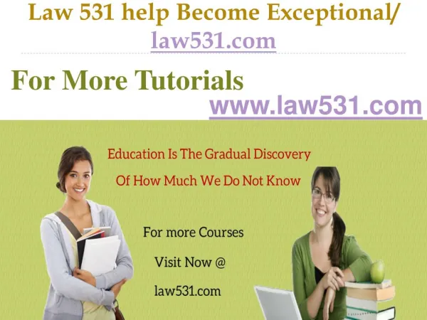 Law 531 help Become Exceptional / law531.com