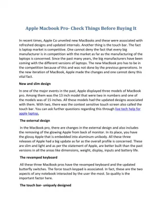 Apple Macbook Pro- Check Things Before Buying It - slide 1